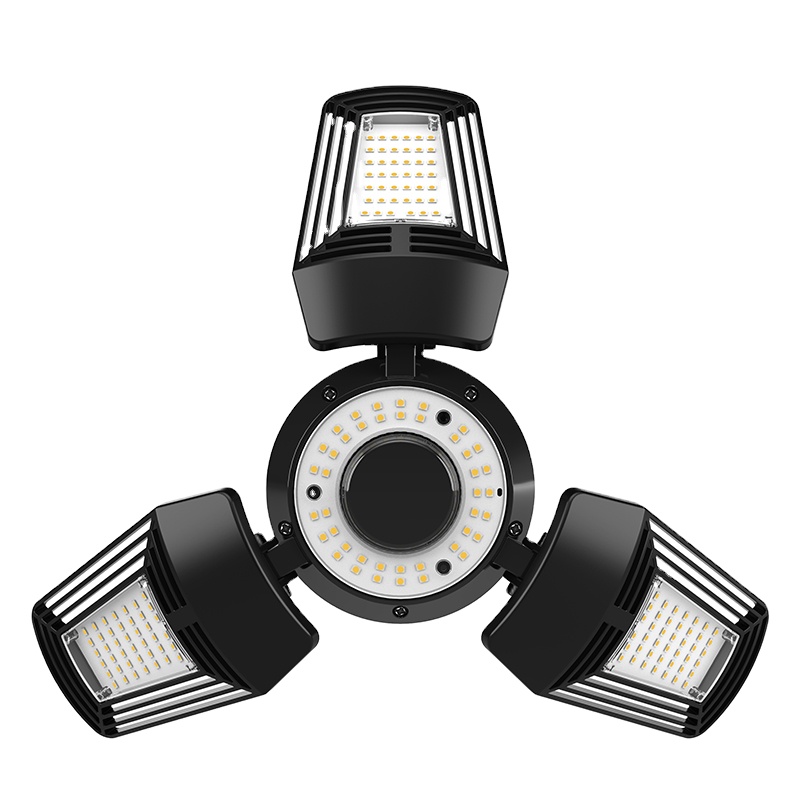 ETL DLC гаражное освещение led с 3 регулируемыми светодиодными панелями 60 Вт 8400 люмен супер яркая лампа