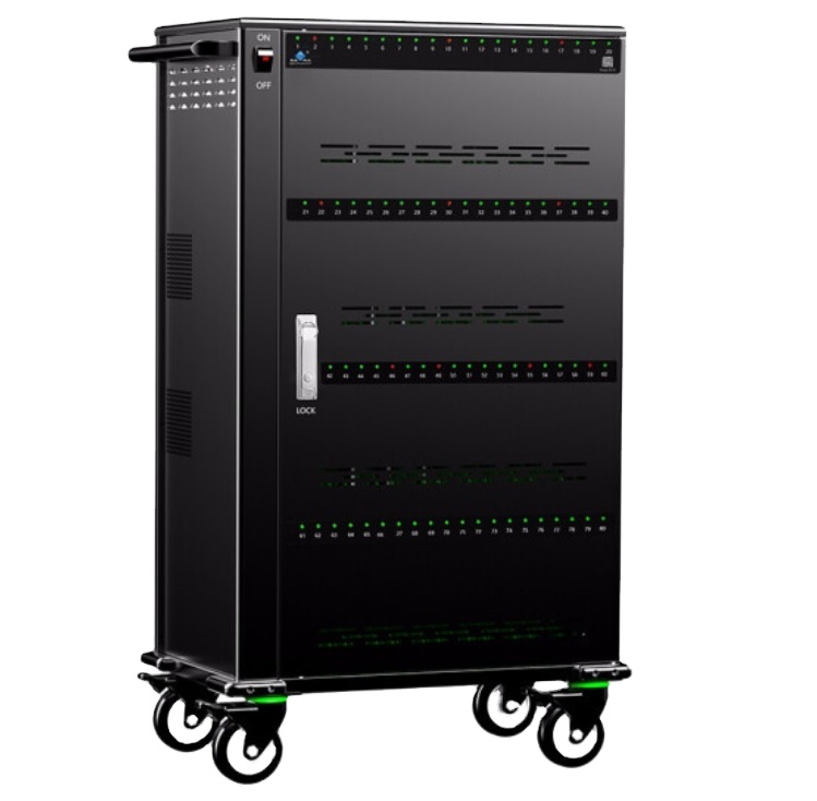 Educational Tablet charging cabinet charging cart with wheels metal filing cabinet