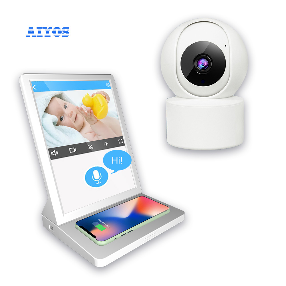 Wi-Fi IP-камера с сенсорным экраном 9,7 дюйма, 1080P, с беспроводным зарядным устройством