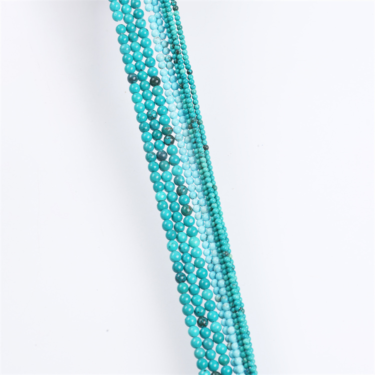 2mm 3mm 4mm Natural Green Turquoise Stone Beads Round Loose DIY Turquois Beads Gemstone Beads