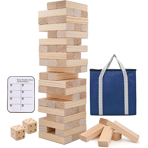 Tumbling Tower Toy Wooden Stacking Toy Wooden Blocks Tower Game