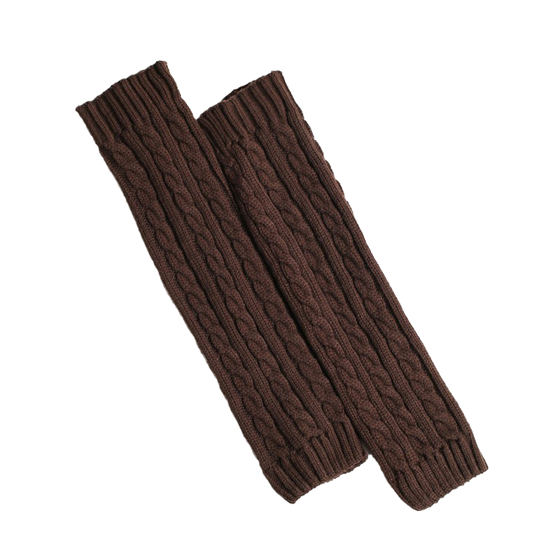 high quality 100% acrylic material knitted leg warmers women dress wear winter leg sleeves