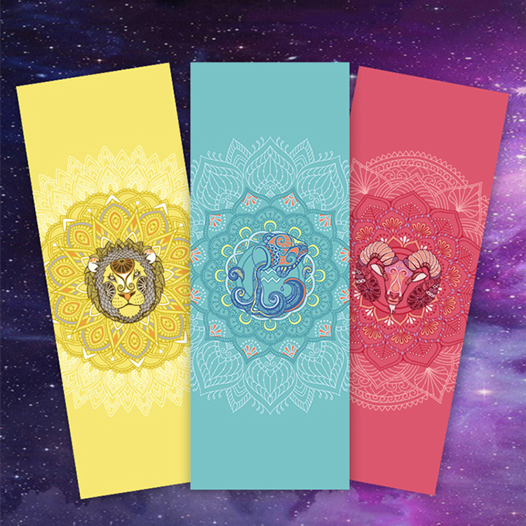 Non-slip Fitness Mat Gym Home Travel Pad 6mm Beginner New PVC Beautifully Constellation Printed Yoga Mat