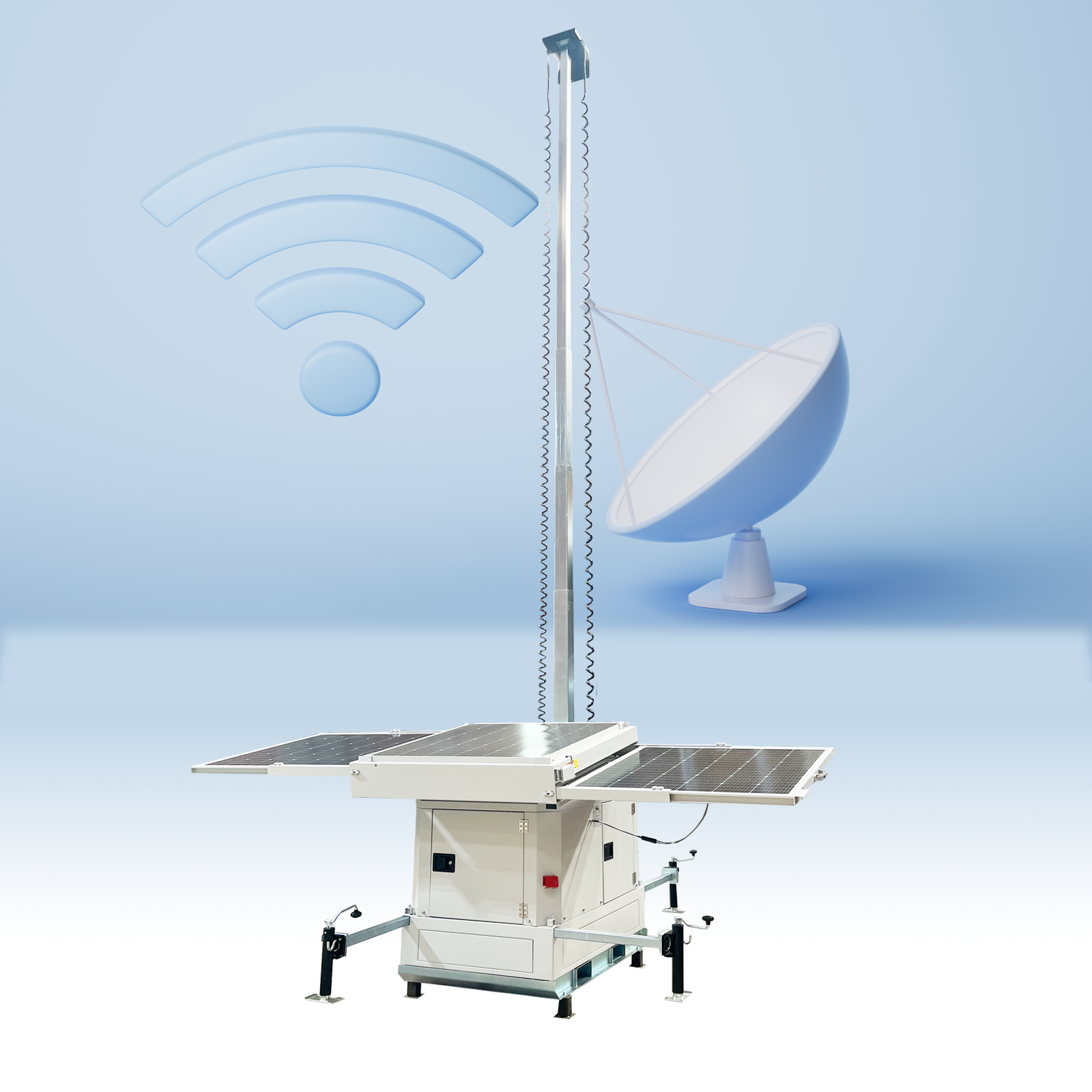 6G Solar CCTV Tower Monitoring System Network Camera Solar PV System Portable WIFI