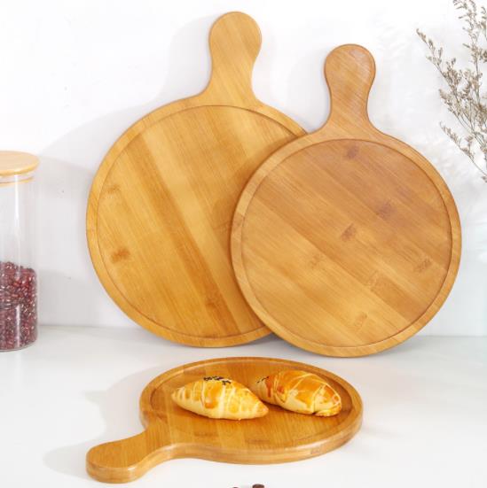 Hot sale bamboo pizza peel serving board bamboo pizza paddle, wooden pizza tray