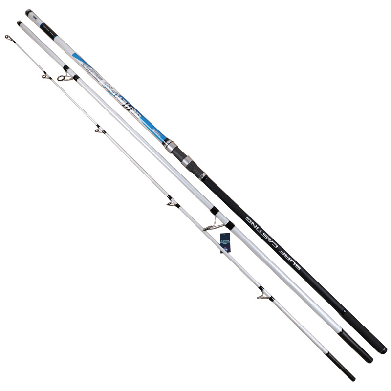 wholesale 4.2m/4.5m FUJI parts 3 sections 30t carbon fiber surf long casting fishing rod surf rod hot sale