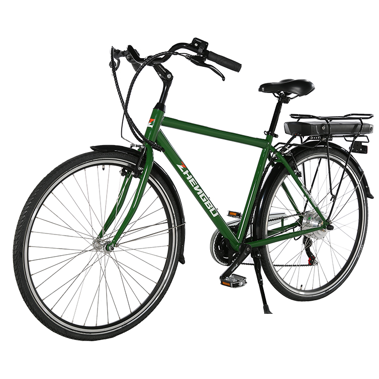 Electric Bicycle 28 Inch Electric Bikes Steel Lithium Battery Ce Rear Hub Motor B2 250W Steel Frame 36V 7 Speed Rear Carrier