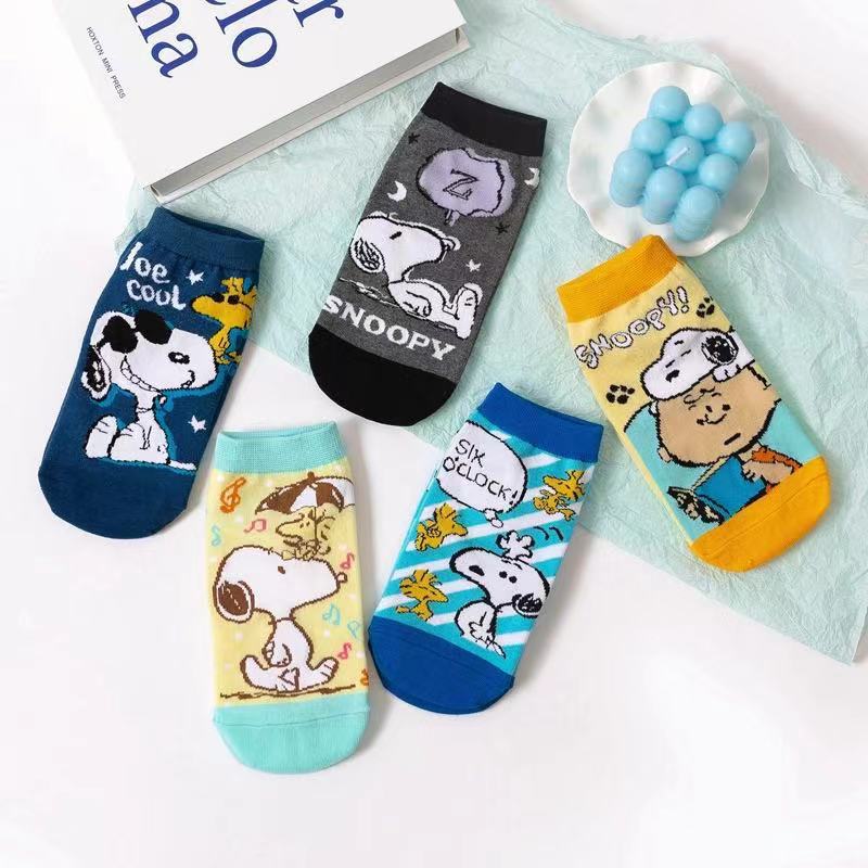 2021 Design Girls Cartoon Dog Calcetines Ankle Socks Korean Cute Anime Cotton Socks Creative Personality Women Short Socks