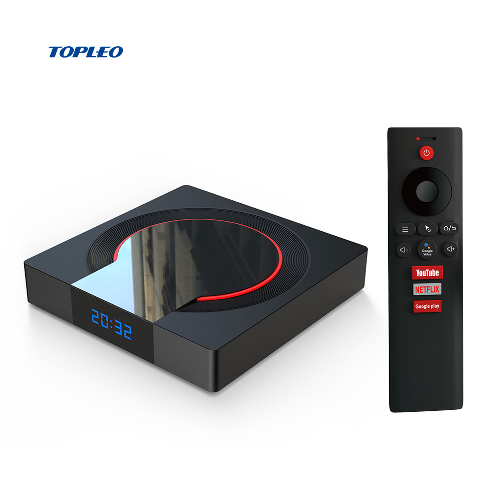 Topleo оптовая продажа Android 9,0 4K/3D/H.265 Четырехъядерный 4 ГБ 32 ГБ Amlogic S905X3 Smart Android Tv Box