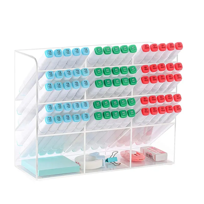 Factory Acrylic Desk Organizer Multi-Functional Pen Holder Makeup Brush Organization For Home Suppliers