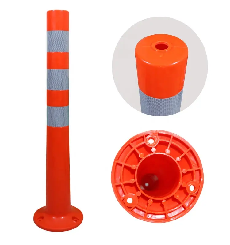 TPU material Road flexible traffic delineator post warning pole