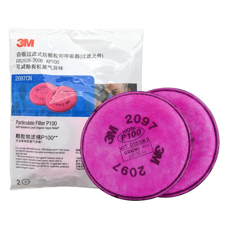 3 M 2097 CN P100 дискомфорт уровень органических паров фильтр для твердых частиц хлопок