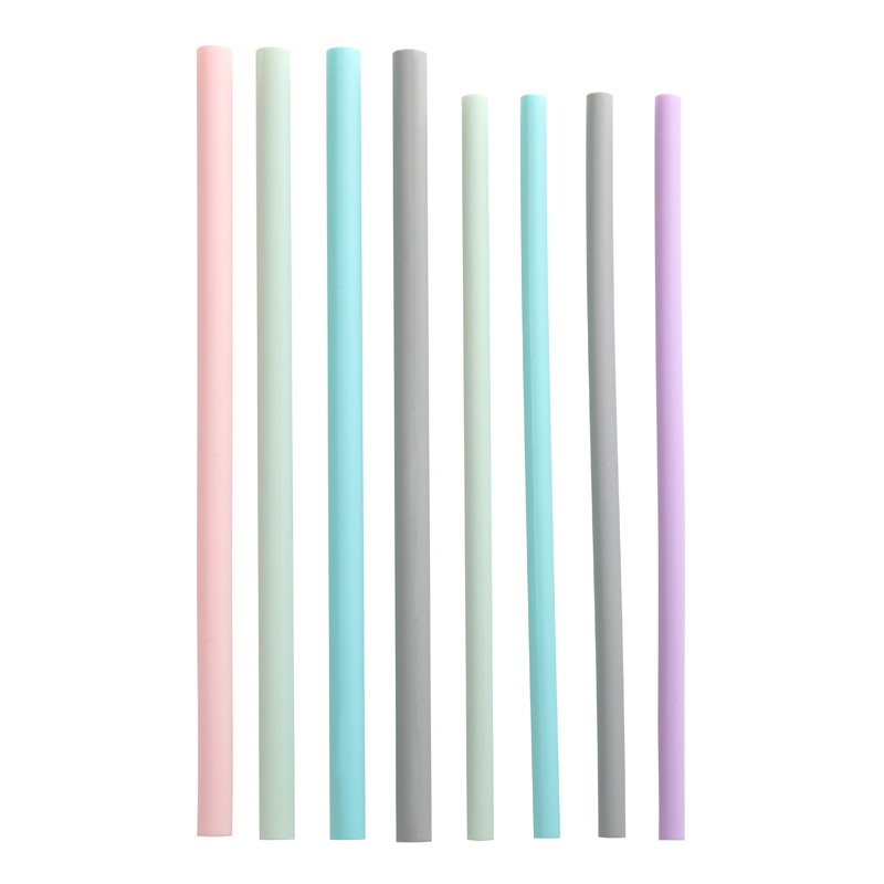 2021 newest food-grade straight straws reusable silicone large straight straws