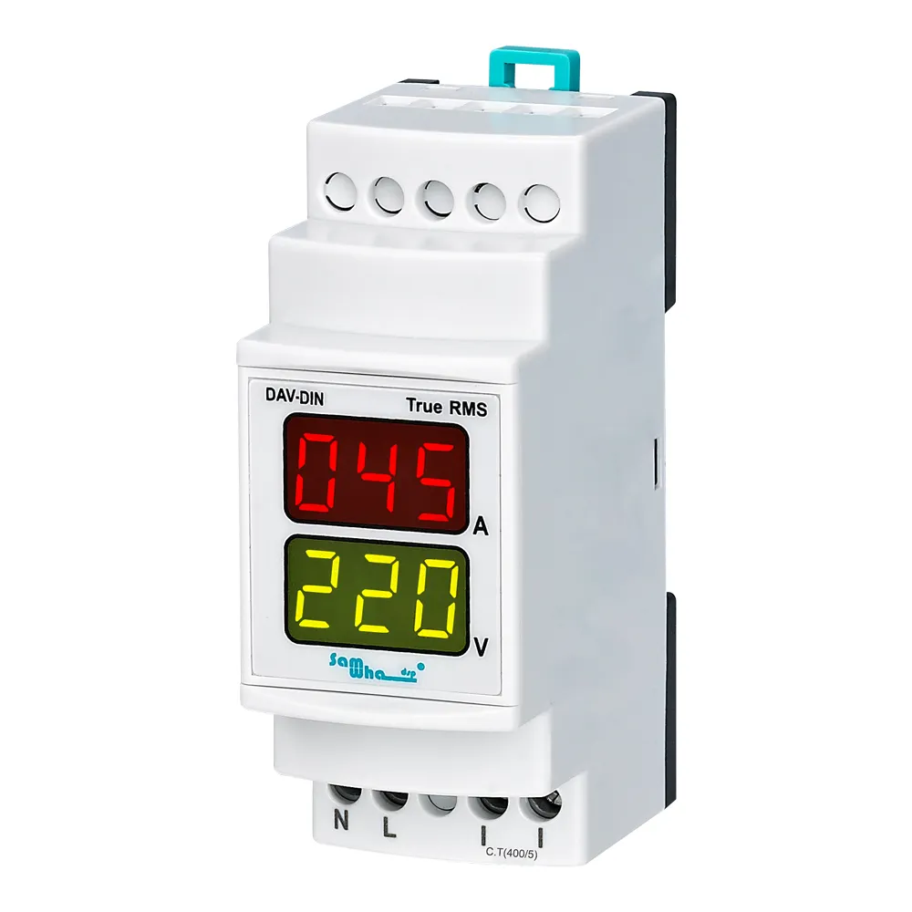 Ammeter Voltmeter Samwha-Dsp DAV-DIN-400/5 Professional Digital Measuring Devices Ammeter Voltmeter