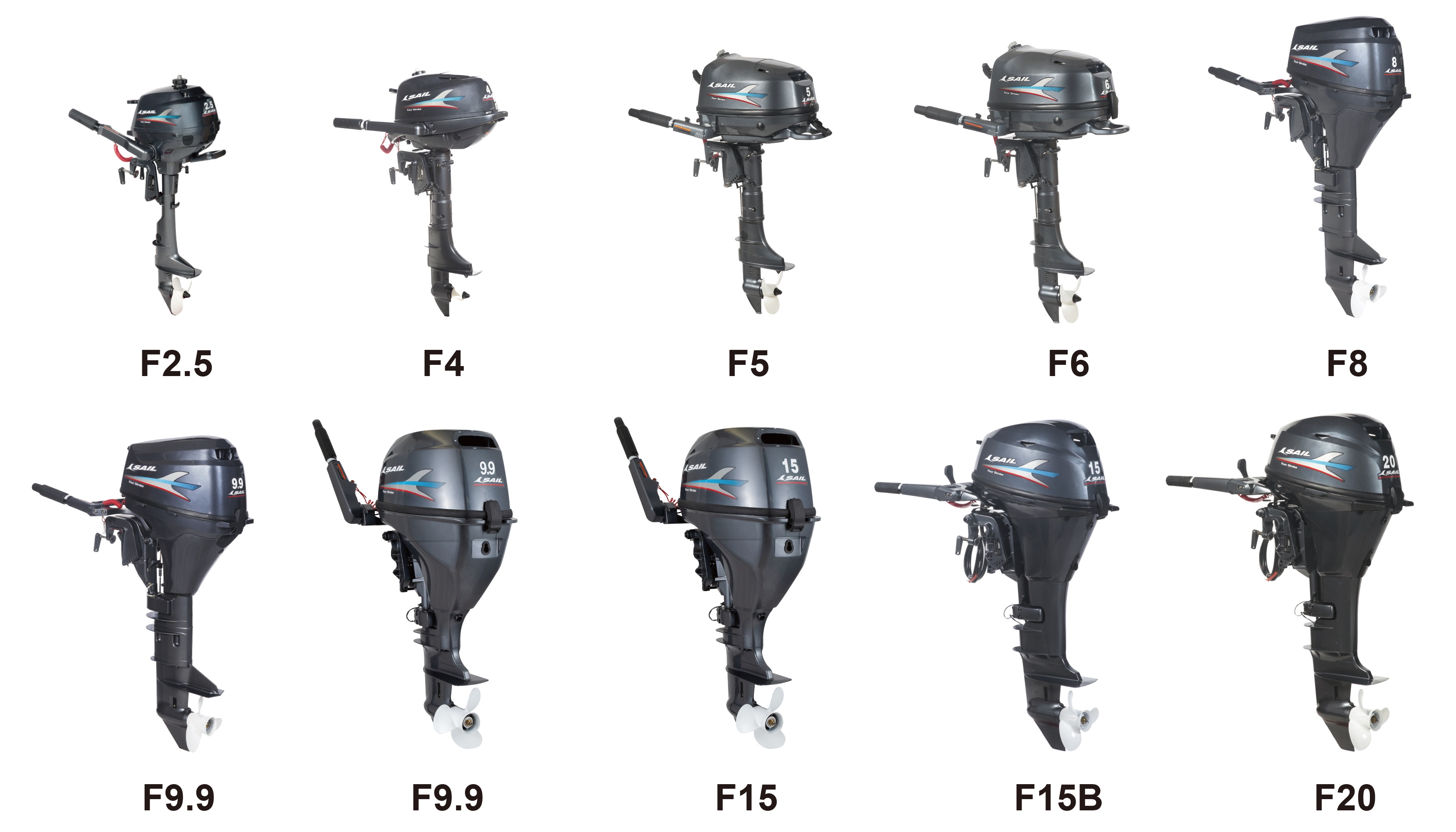 Парус 4-тактный подвесной лодочный мотор 20hp