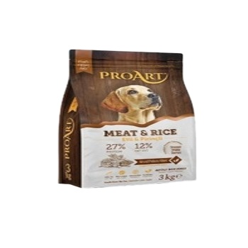 ProArt Meat & Rice Adult Dog Food 3Kg Healthy Skin And Shiny Coat Healthy Joints And Muscle Structure