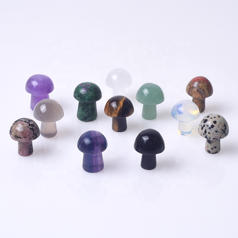 Wholesale crystal stone mushroom natural quartz crystal stone 2cm mini crystal mushroom