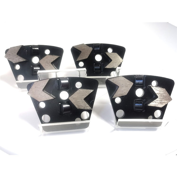 Trapezoid PCD Diamond Grinding Plate with 2x1/2PCD
