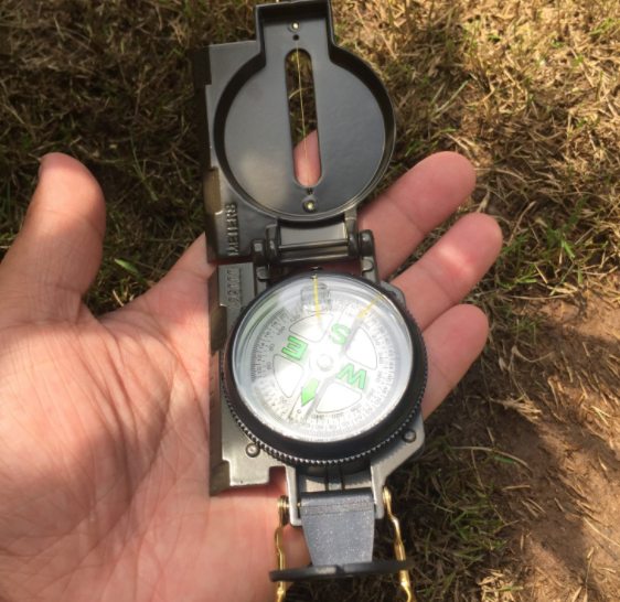 Multifunction metal Pocket Waterproof Military Lensatic compass/Prismatic sighting Folding compass