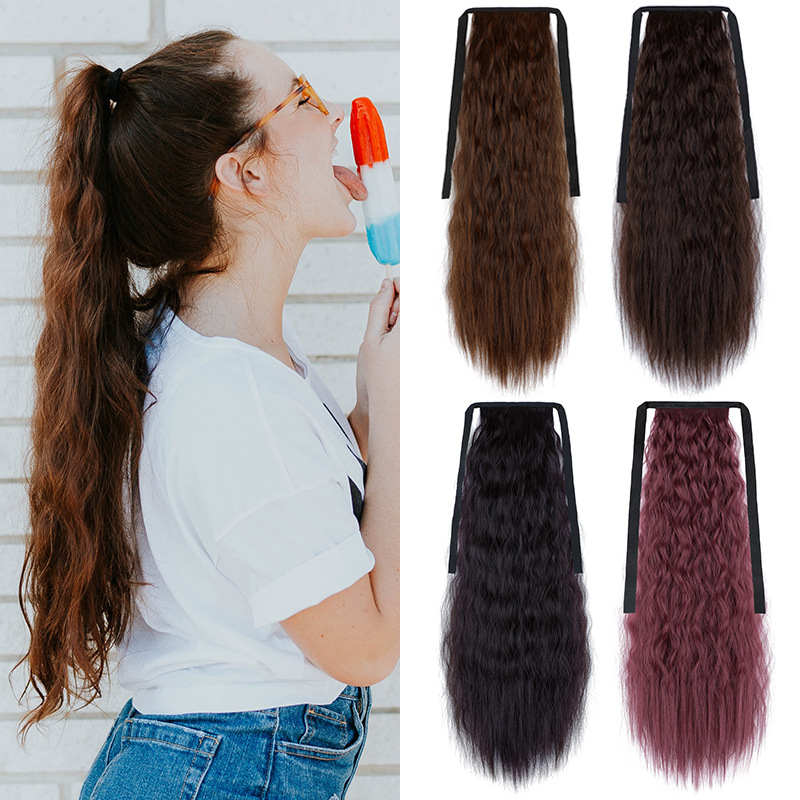 Wholesale Ponytail Hair receiving synthetic fiber hair receiving ponytail heat-resistant binding ponytail corn whisker