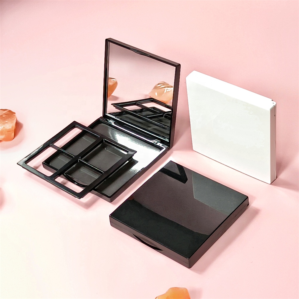Shadow Grid Empty Containers Cosmetics Blush Powder Compact Private Label Magnetic Eye Shadow Palette 1 2 4 5 7 9 Square Box PVA