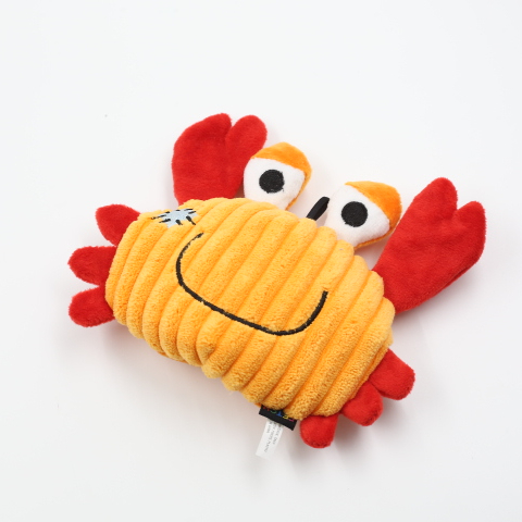 pet plush toys orange crab durable chew stuff dog toy