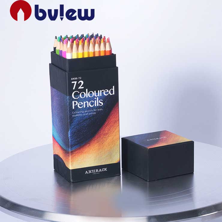 Bview Art 72 цвета, нетоксичные мягкие масляные сердечники, шестиугольная ручка, профессиональный набор цветных карандашей