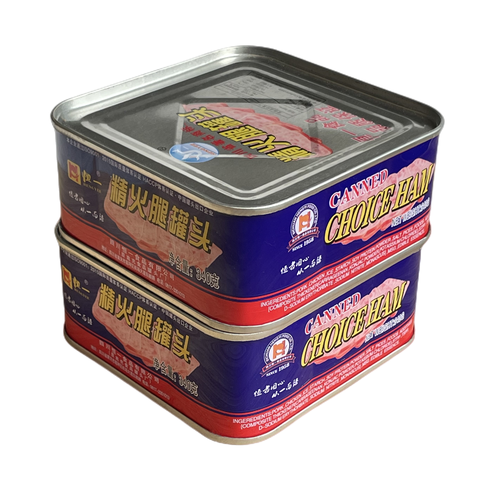 Вкусная оптовая продажа 340 г консервированная свиная ветчина