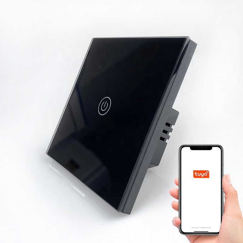 Умный настенный выключатель Tuya Smart Life, wi-fi переключатель, 1 клавиша, Поддержка google home и alexa, британский стандарт