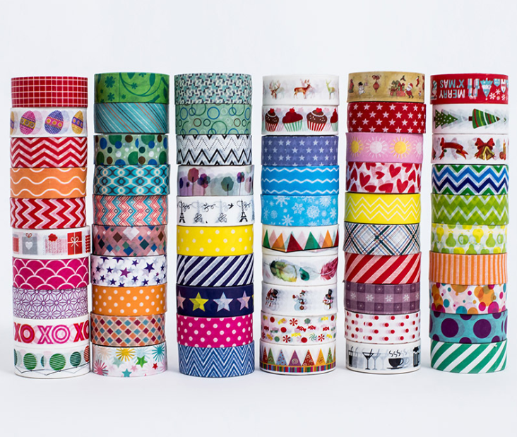 Creative High Quality Colored DIY Cartoon Holiday Christmas Decoration Stationary Tape For School Kids Washi Tape