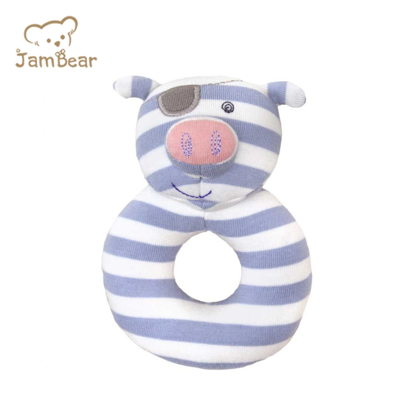 Sustainable baby sensory toy organic baby rattle organic cotton crochet infant rattle organic baby rattle teether