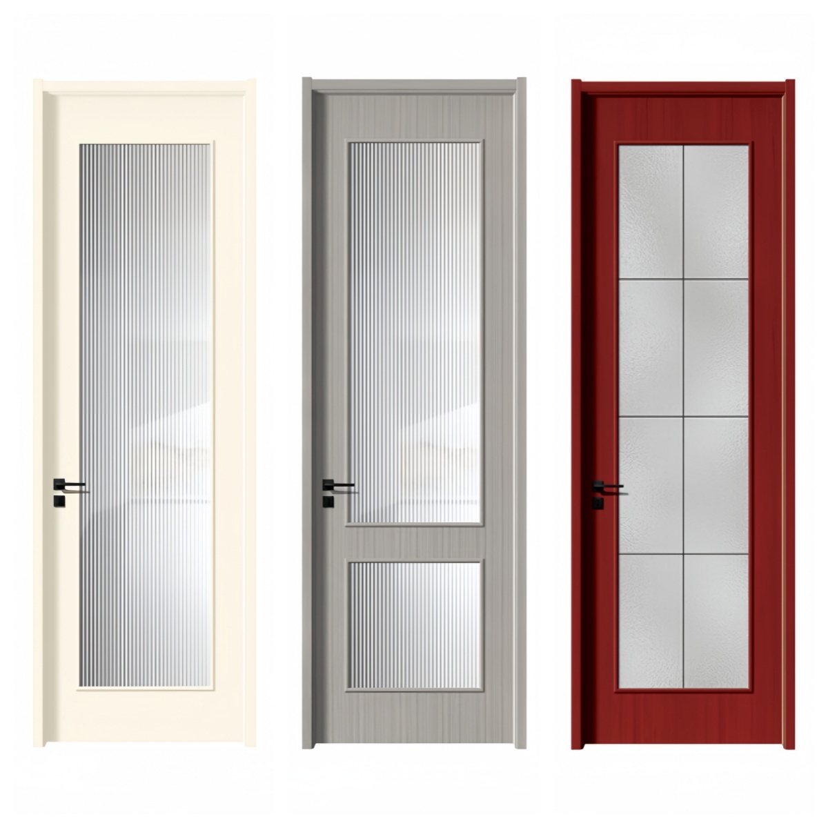 2024 NEW DESIGN indoor rooms internal bedroom pvc hotel color of wooden bathroom modern solid doors for sale