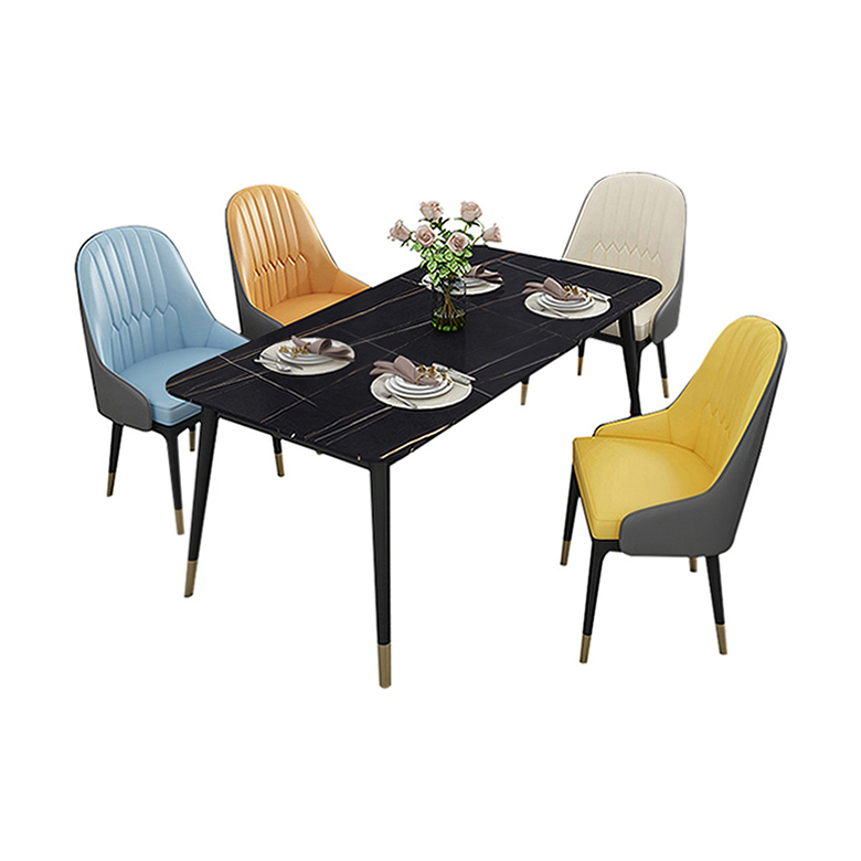 New Design Gold Dining Table Manger Dining 6 Seater