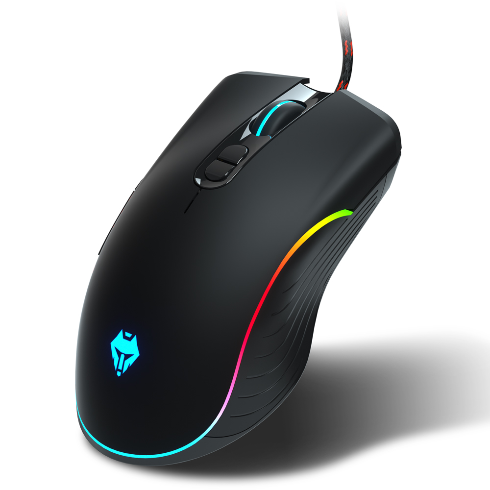 Проводная игровая мышь RGB подсветкой эргономичная мышь, программируемые до 7200 точек/дюйм для ПК с ОС Windows геймеров