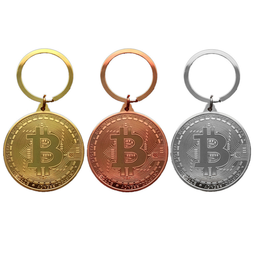 Прямая продажа с фабрики сплав Bitcoin брелок