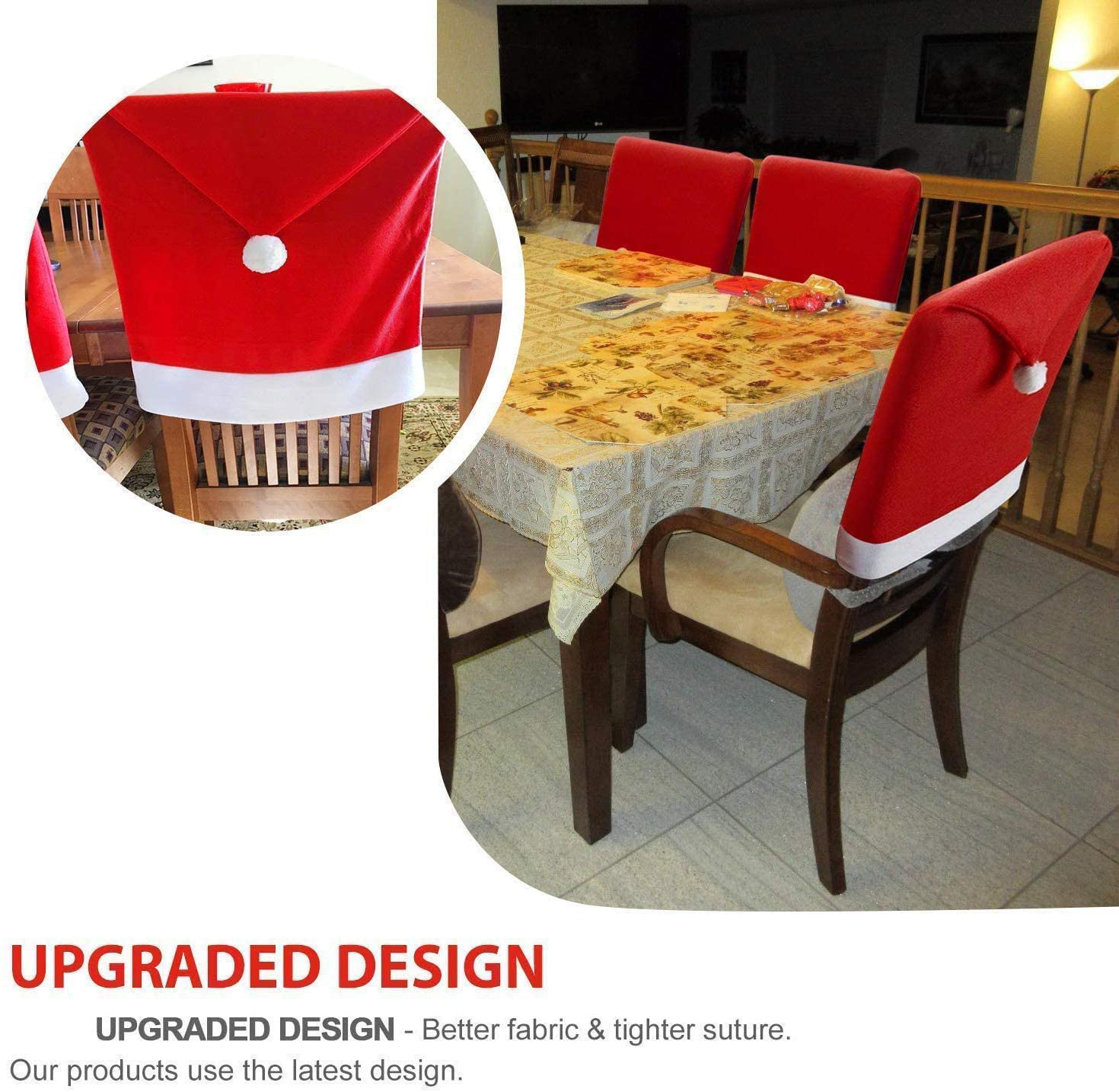 Christmas Felt Indoor Decoration Xmas Chair Covers