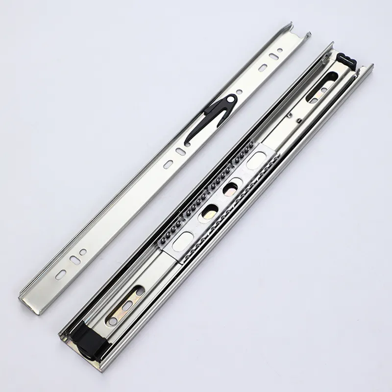 Factory Sale 3-Fold Type Telescopic Channels 45mm Clip Ball Bearing Drawer Slide