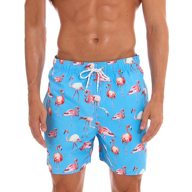 Wholesale Summer Floral Print Men Beach Shorts Fitness Sport Trousers Quick Dry Outdoor Swimwear Plus Size