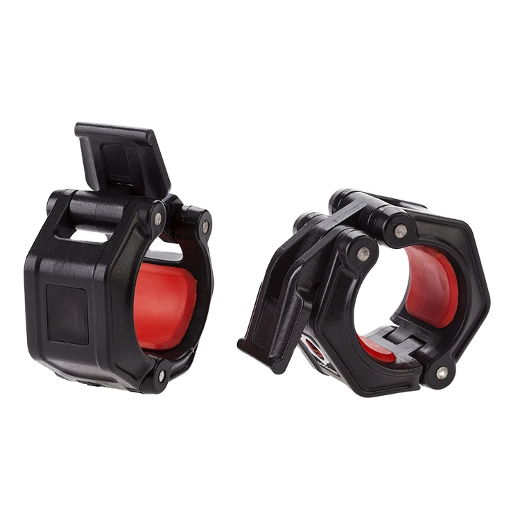 Home gym equipment 28 mm steel magnetic metal snap clip exercise lock jaw clamp set aluminum barbell Collar