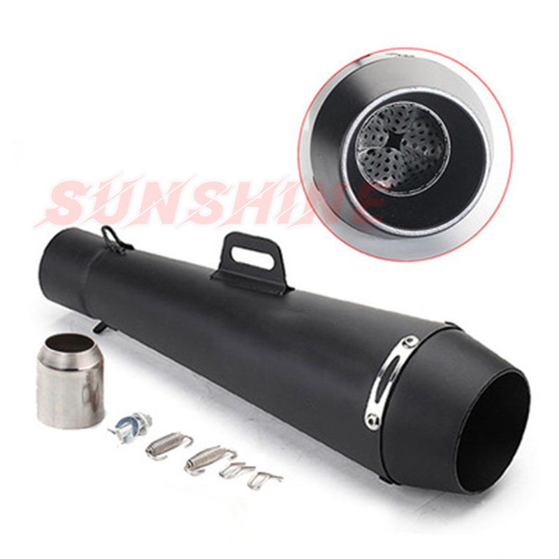 Escapamento Escape Moto Motorcycle Exhaust Universal Left Or Right Pipe Motorcross Pitbike For MT09 GSXR750 ER6N RC390 Z400 Z800