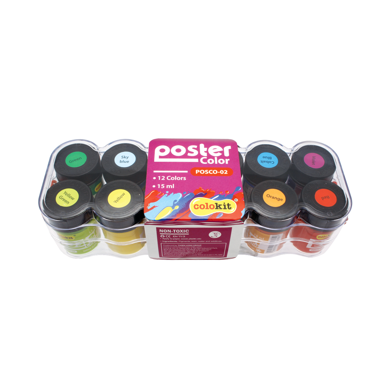 Smooth And Perfect Stroke Quick-drying Excellent Colors Poster Color POSCO-02 From Vietnam