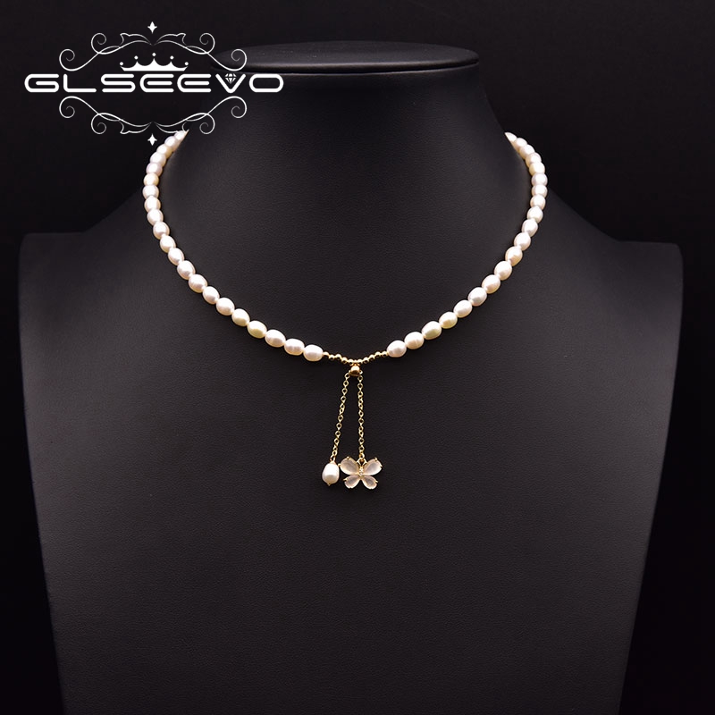 Hot Sale Luxury Women Natural Freshwater Pearl Necklace jewelry Butterfly Charm Pendant Necklace