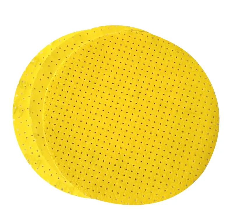 9inch yellow polishing disc multi-holes quick change sanding disc alumina oxide grinding disc