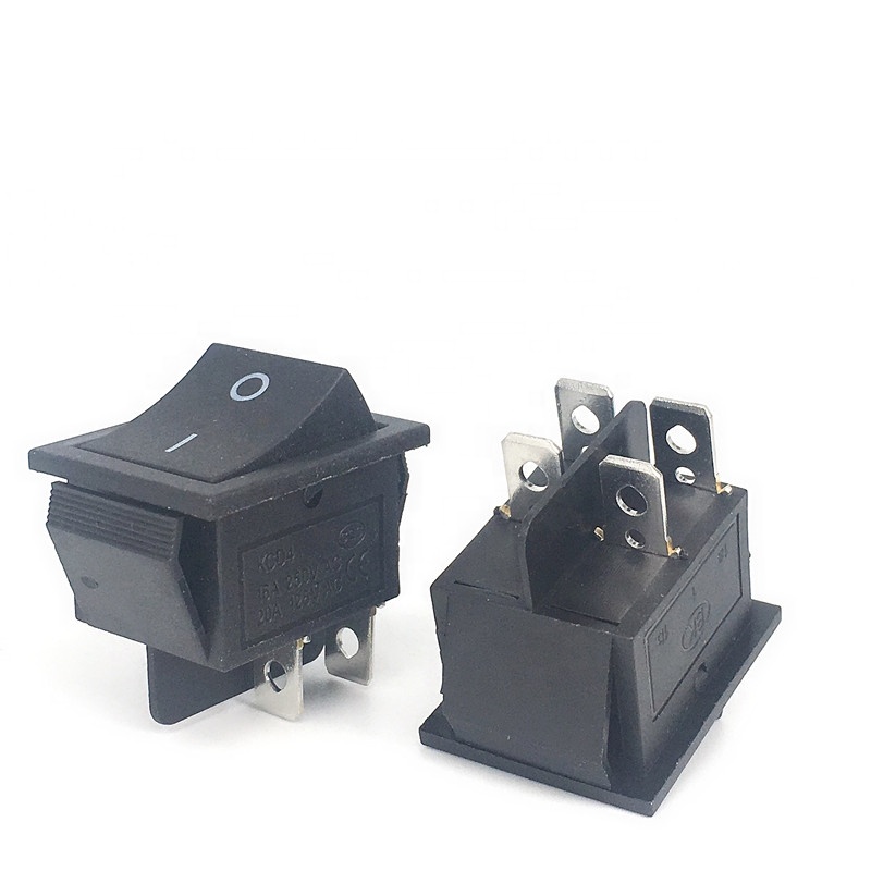 Лодочный кулисный выключатель 4pin 16A/20A 250VAC черный on/off 21*15 переключатель управления питанием
