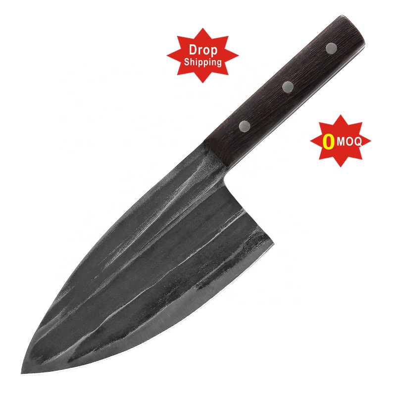 Outside 7 Inch Handmade Full Tang Forged Wenge Wood Handle Thick 4 Mm Ultra Bone Poultry Chopping Butcher Skinning Hunting Knife