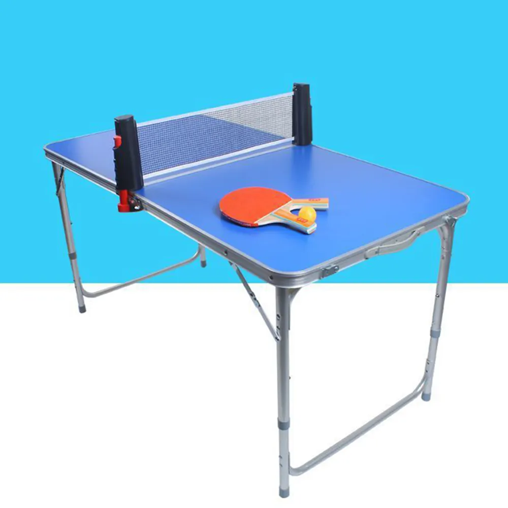 Easy Foldable Mini Pingpong Table Moveable Pingpong Bat Ball Net Set For Family Children Oem Wholesale Small Table Tennis Table