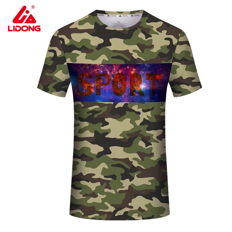 LiDong Custom Clothing мужские популярные продукты с коротким рукавом простая модная камуфляжная футболка