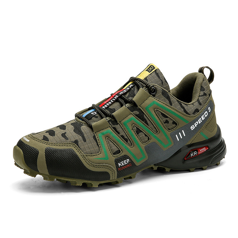 Designer outdoor fashion safety waterproof camouflage sneakers men's casual running climbing tennis solomon hiking shoes