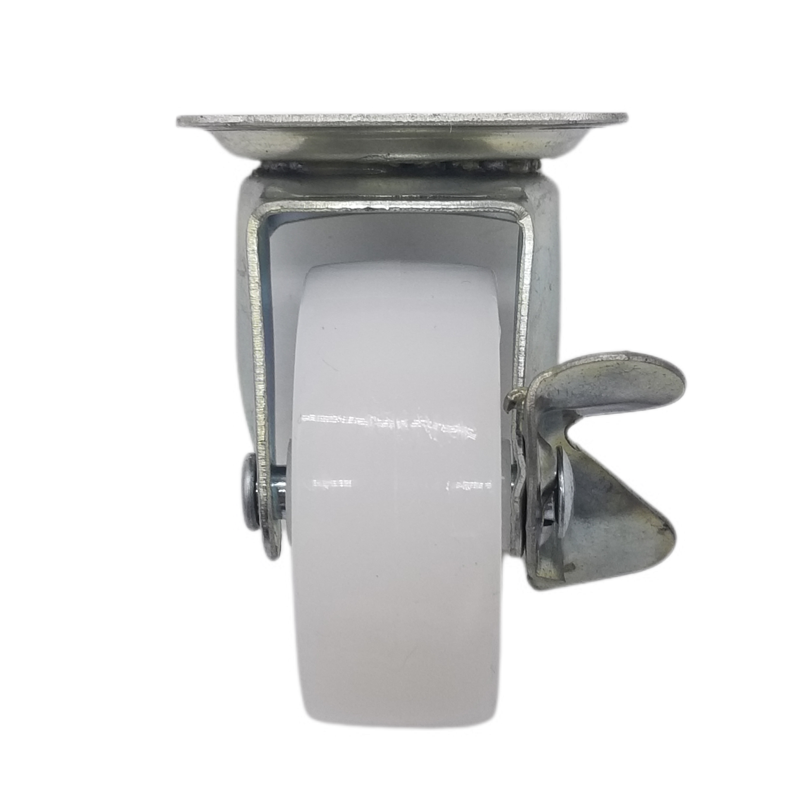 Support Sample Flat Plate Universal White Height Adjustable 1.5 Inch Caster Vintage Industrial Wheel
