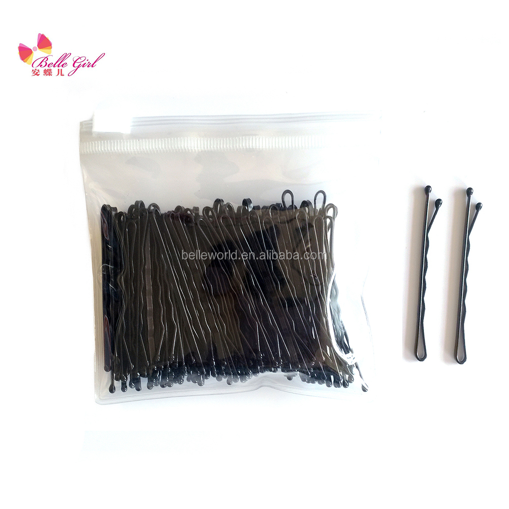 Women basic hair tools custom zip bag package wave black hairfrips bobby hair pin metal hairpin hair clips